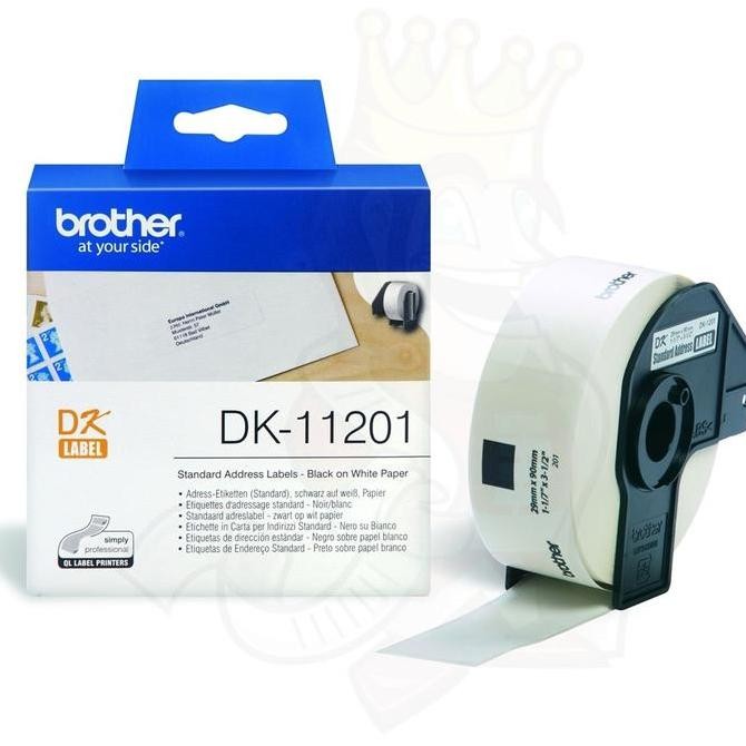 

Brother Label Tape Dk-11201 29Mm X 90Mm Standard Address Label New Stok