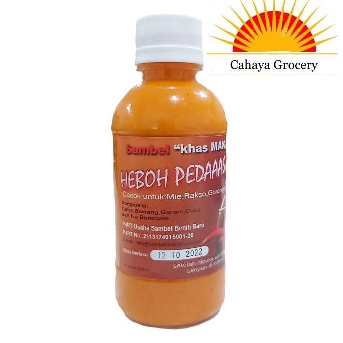 

Sambal Khas Makassar Heboh Pedas 220 Ml