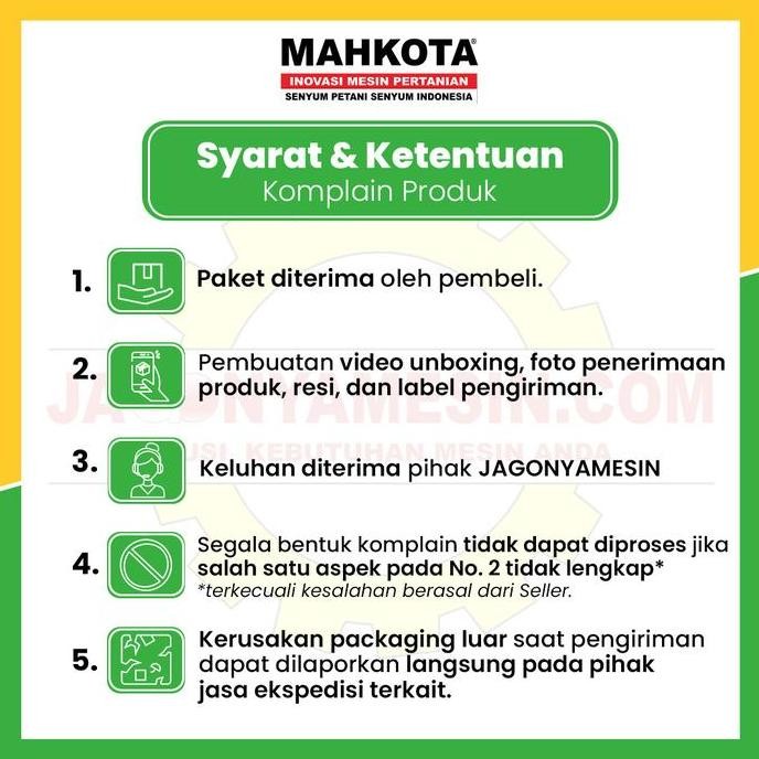 MESIN PERONTOK PADI PADDY TRESHER MAHKOTA TYPE MPT 5 - 60