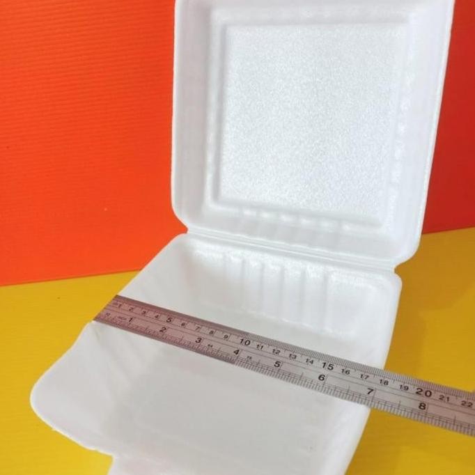 new  Styrofoam/ Sterofoam Kotak Nasi TF3 Polos Persegi - Box Nasi