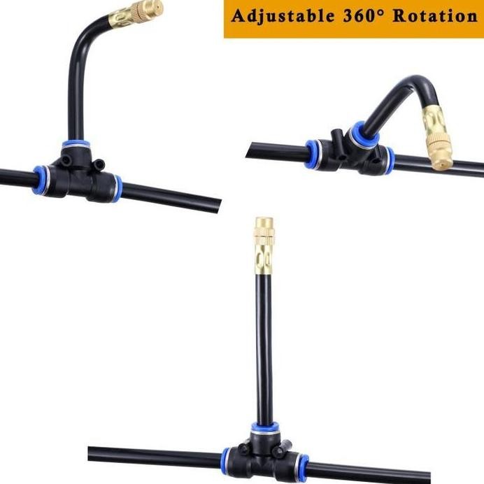 Mist Sprayer Slip Lock 8 Mm 6set Flexible Micro Sprayer Mist Nozzle