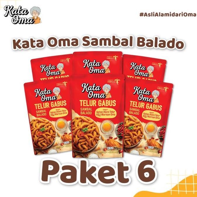 

NEW KATA OMA SAMBAL BALADO PAKET ISI 6