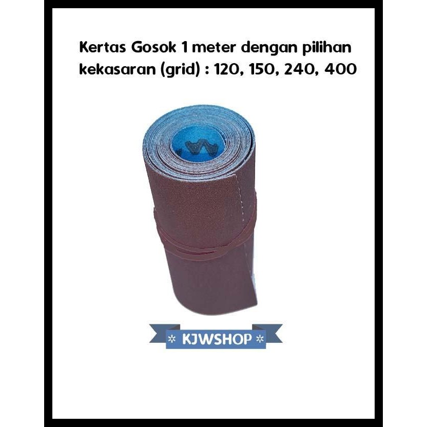 DISKON AMPLAS PENGHALUS KAYU BESI KERTAS GOSOK ROL NO.240 GRID 240 MERAH 