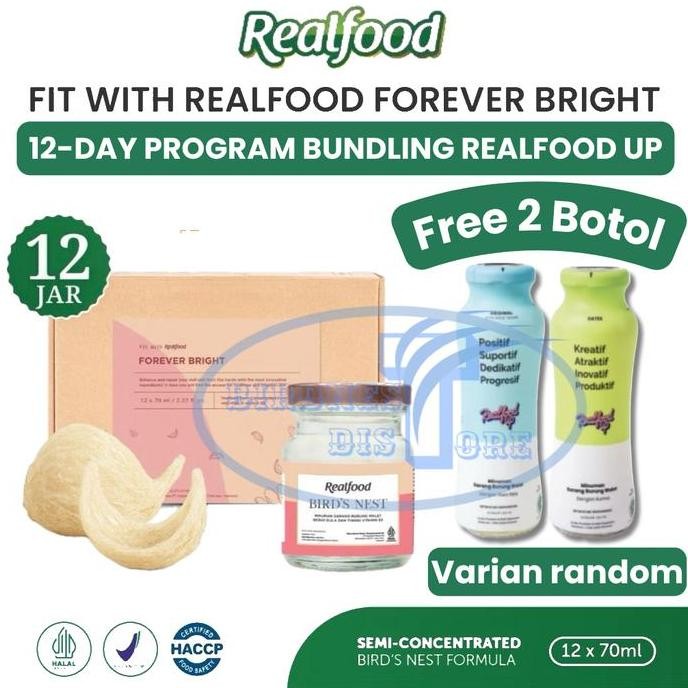 

Realfood Forever Bright 12 JAR Free 2 Jar minuman sarang walet