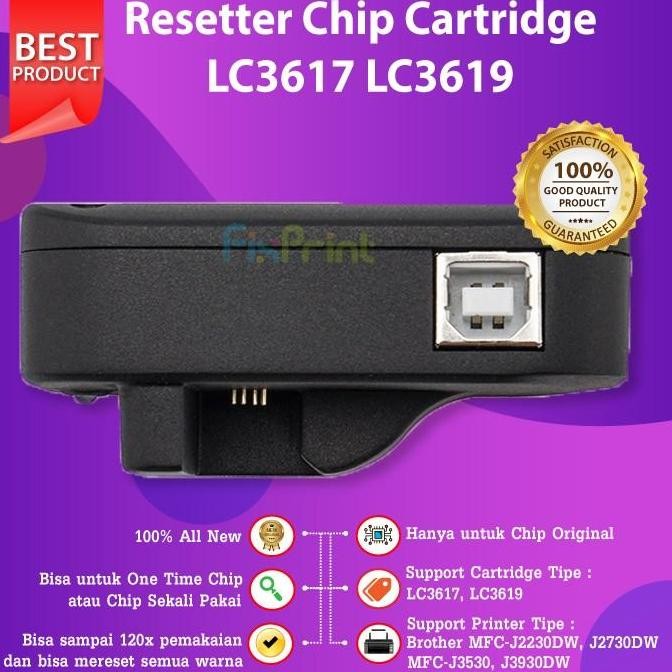 Resetter Chip Cartridge Lc3617 Lc 3617 Mfc-J3530Dw J3530Dw New Stok