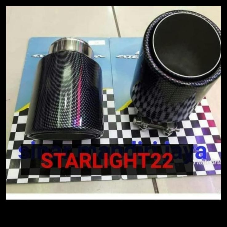 TERMURAH MUFFLER BUNTUT KNALPOT UNIVERSAL HRV CARBON HITAM 