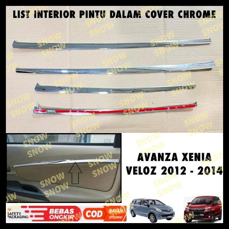 TERBARU LIST INTERIOR PINTU DALAM AVANZA XENIA VELOZ 2012 2014 COVER CHROME 