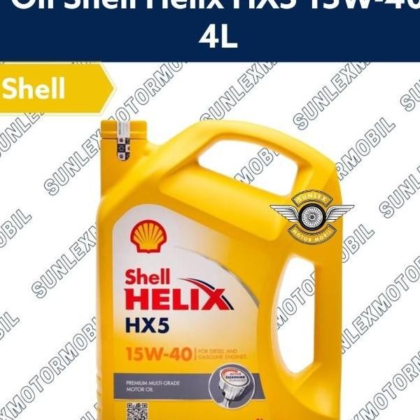 Oli Mesin Mobil Shell Helix Hx5 4Liter 4L 15W40 15W40 Sra Agya Avanza Rush Calya Ayla Mobilio Nissan
