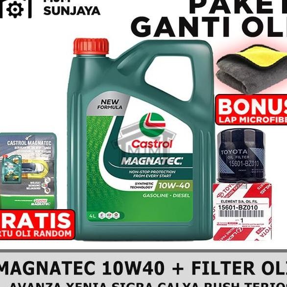 Gratis Oli Paket Ganti Oli Mesin Castrol Magnatec Sae 10W40 4 Liter Toyota Avanza Xenia Sra Calya Ru