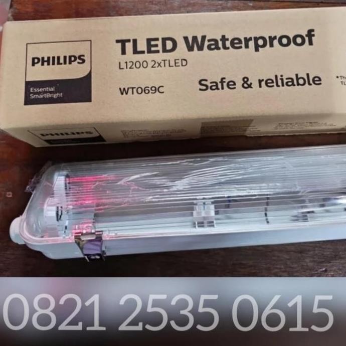 Kap Waterproof Tl Led Wt069C 2Xtled L1200 Philips ( Tanpa Lampu)