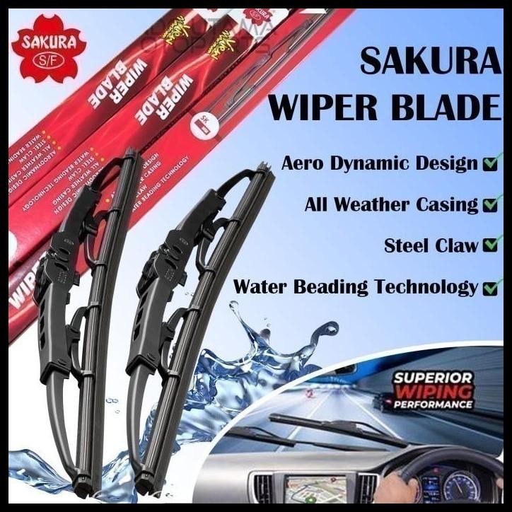 GRATIS ONGKIR WIPER KACA DEPAN TARUNA WIPER MOBIL SAKURA 