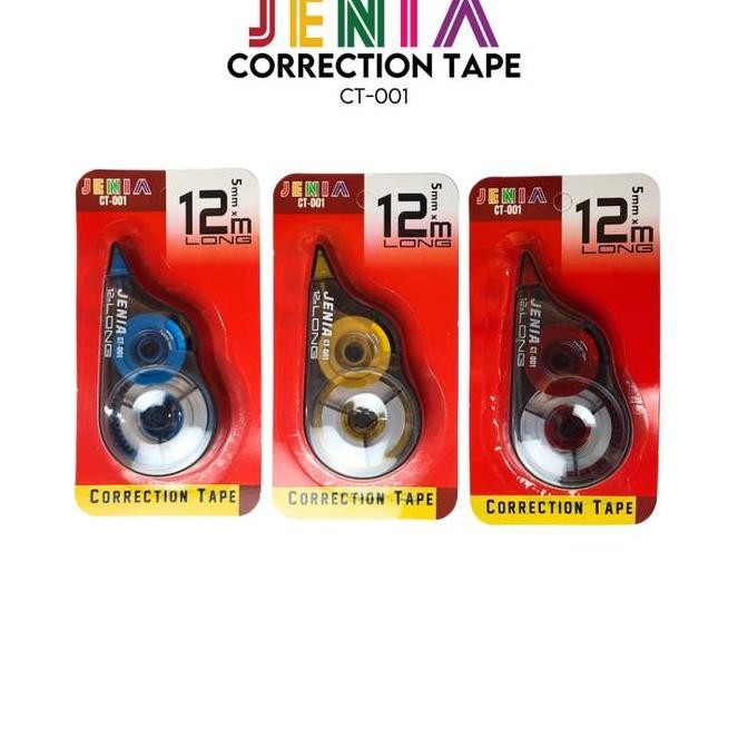 

Correction Tape Jenia CT-001 12M x 5mm - Tip Ex / Tipe X Kertas Roll Murah JS