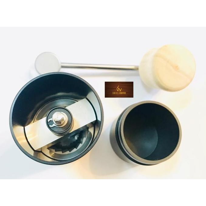 Coffee Grinder Portable Black Swivco With Steel Burr, CG-SW5001 ps