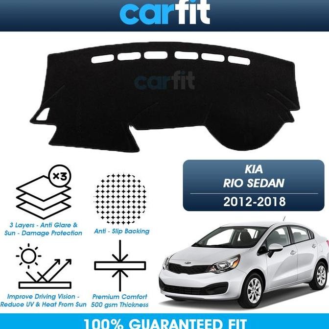 CARFIT Dashmat Kia Rio Sedan Dashboard Cover Karpet Dasbor 2012-2018 BEST QUALITY