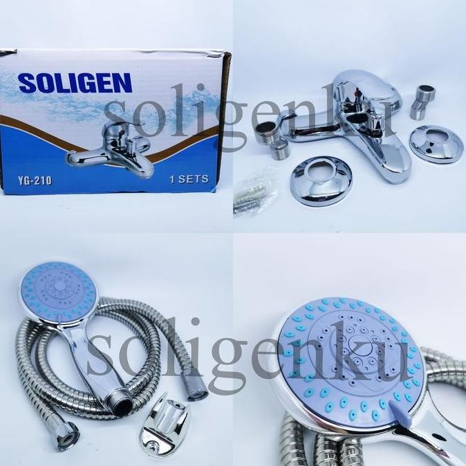 Tersedia Kran Shower Mixer Panas Dingin Soligen YG210 - Kran Bathub Dinding