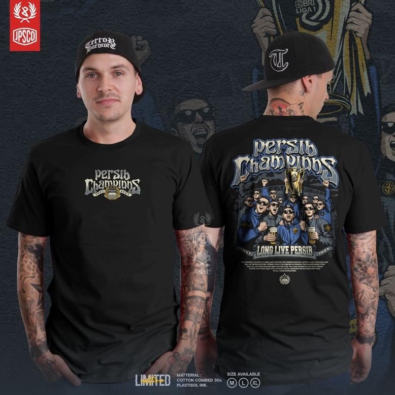 Promo V6 Persib Juara Lengan Pendek Keren Persib Bandung Kaos Distro