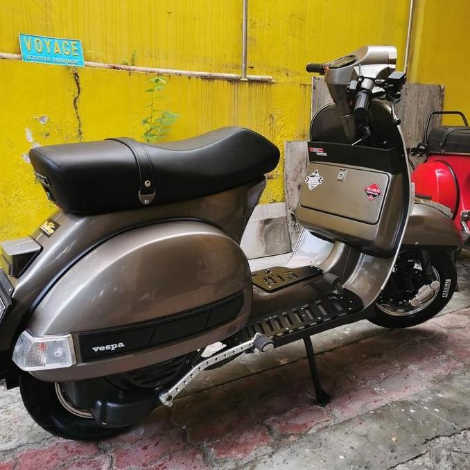 New Jok Vespa PX NPX Hitam - Custom Bracket & Kunci Set Piaggio