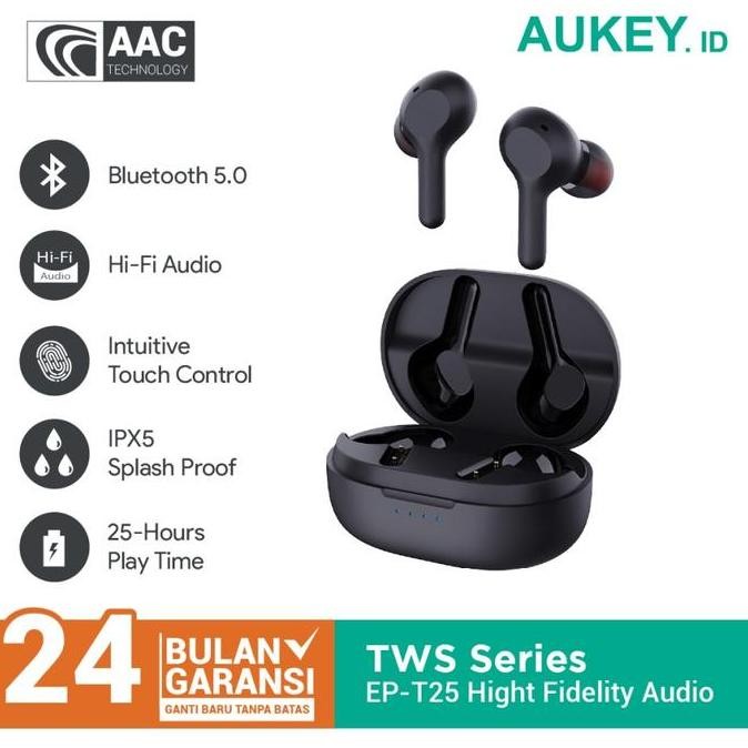 Aukey Earbuds Ep-T25 True Wireless High Fidelity Audio /Aukey Earphone Asli