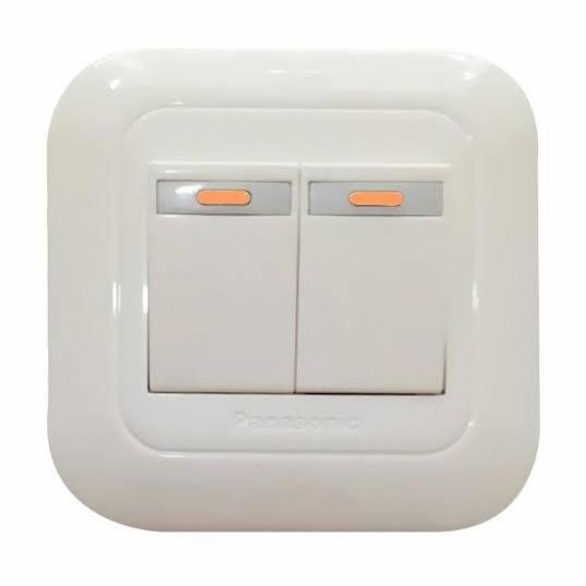 tersedia saklar ganda panasonic wej 5571 saklar double nyala lampu rumah