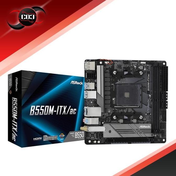 baru asrock b550m itx/ac motherboard am4 mini itx wifi bluetooth