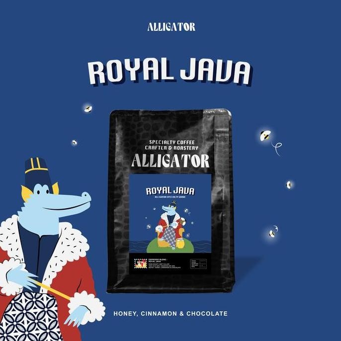 

READY ALLIGATOR ROASTERY ESPRESSO BLEND ROYAL JAVA - ARABIKA CREAMY LOW ACID COFFEE BEAN