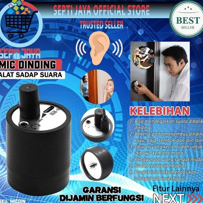 mini spy bug microphone - alat sadap suara tembus dinding rumah kantor berkualitas