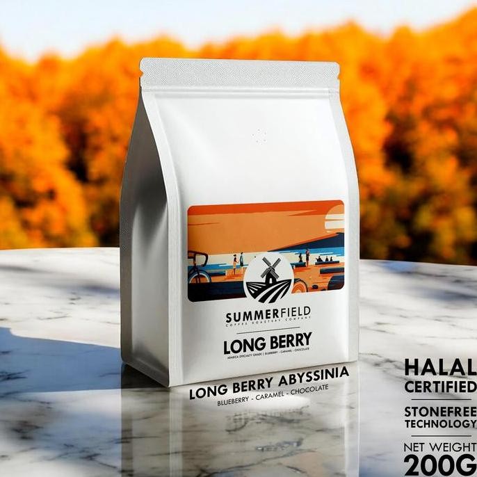 

READY KOPI ARABIKA LONG BERRY SUMMERFIELD 200GR ROASTED BEANS PREMIUM