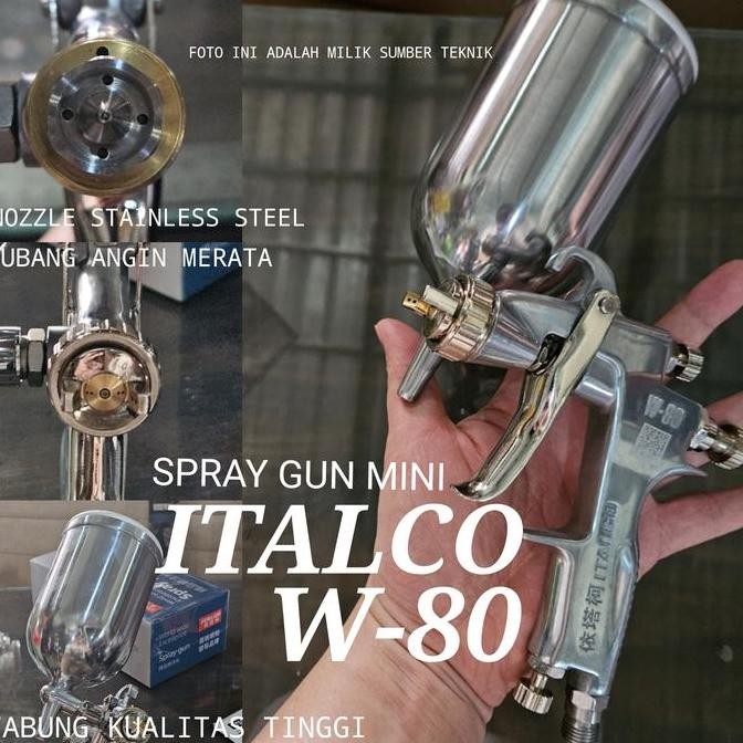 spray gun mini italco w80 cat semprot kompresor tembakan angin berkualitas