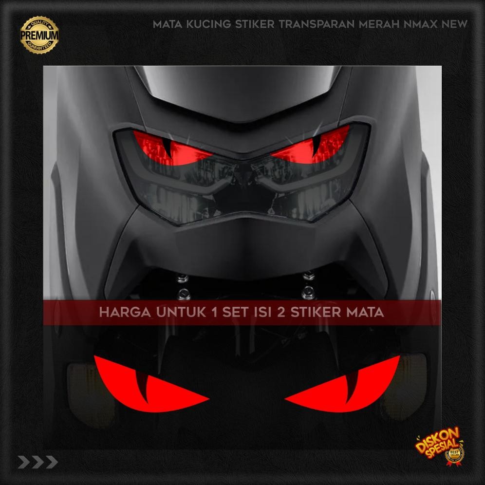 Stiker Mata Kucing Nmax New Transparan Warna