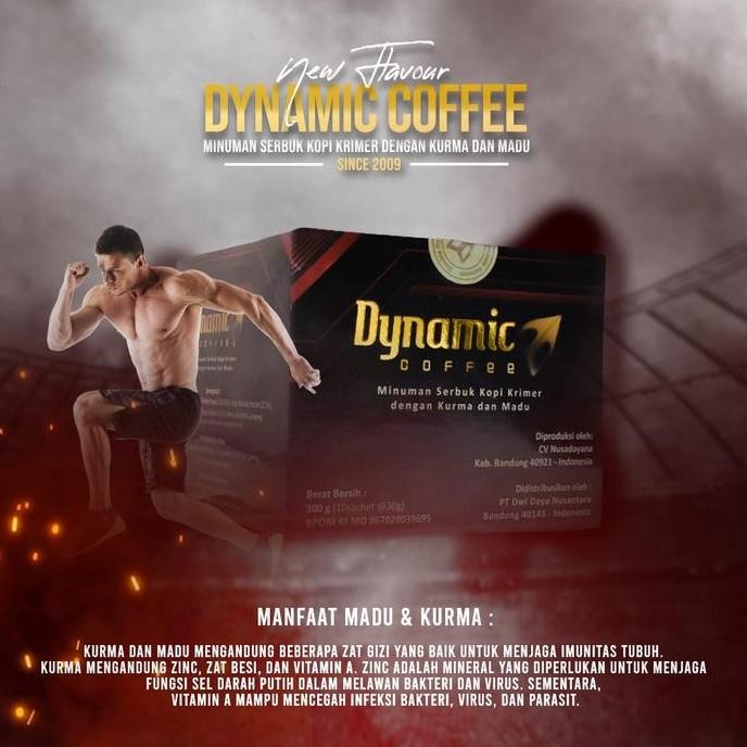 

READY DYNAMIC COFFEE KOPI PRIA STAMINA - 1 BOX ISI 5 SACHET ORIGINAL BPOM