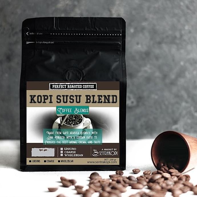 

READY KOPI SUSU BLEND 200GR - ARABICA ROBUSTA BIJI/BUBUK BY SENTRA KOPI BLENDS