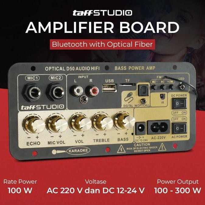 Kit Power Amplifier  Bluetooth Karaoke Subwoofer Optical Fiber 200W D50 AC DC HIGH QUALITY