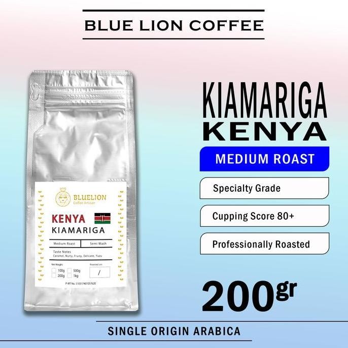 

READY BLUE LION COFFEE KENYA KIAMARIGA 200G | KOPI ARABIKA SPECIALTY SINGLE ORIGIN