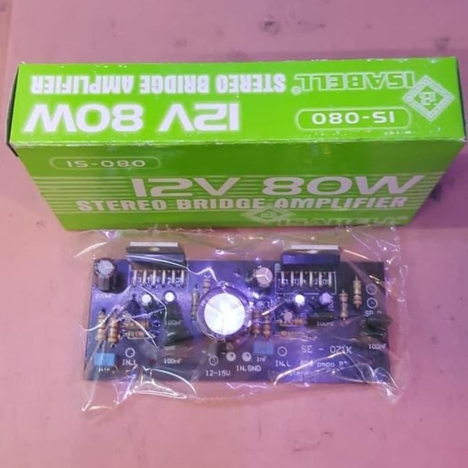KIT Power Amplifier 80 Watt DC 12V TDA 2005 Stereo 12 volt TERBARU