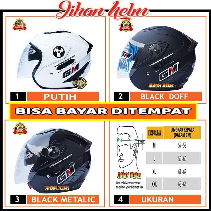 Terlaris Helm / Helm Gm / Gm Interceptor / Helm Gm Interceptor Black Doft Termurah