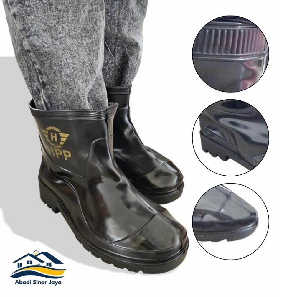 Best - [ASJ] Sepatu Boot MINI / Sepatu Boots Karet Pendek Anti Slip / Boots Pria Waterproof Ringan H