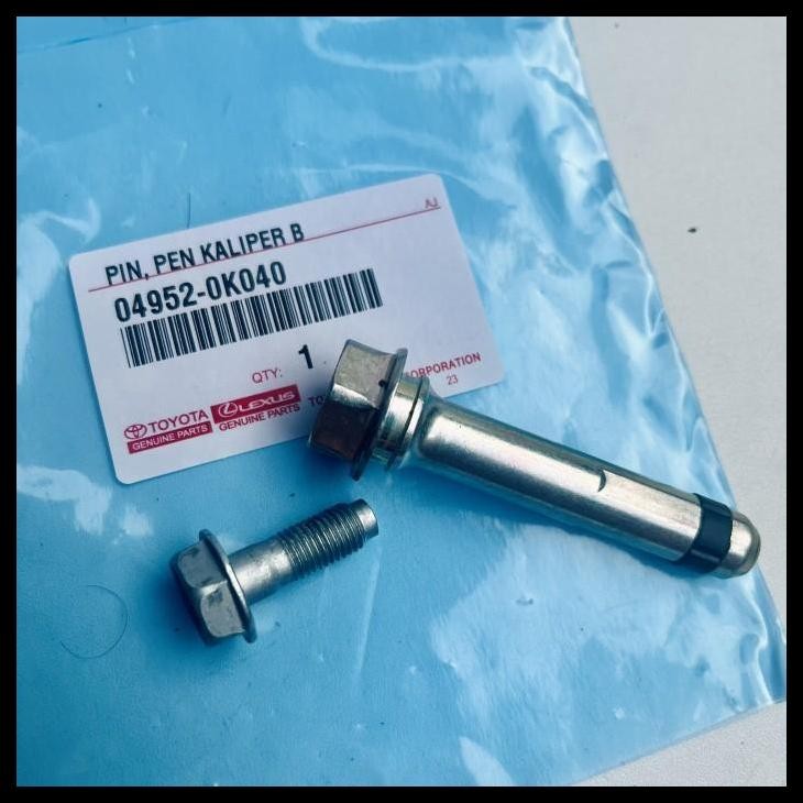 BEST DEAL BAUT+PIN PEN KALIPER REM DEPAN BAWAH TOYOTA 04952-0K040 TOYOTA INOVA REBORN ORIGINAL 