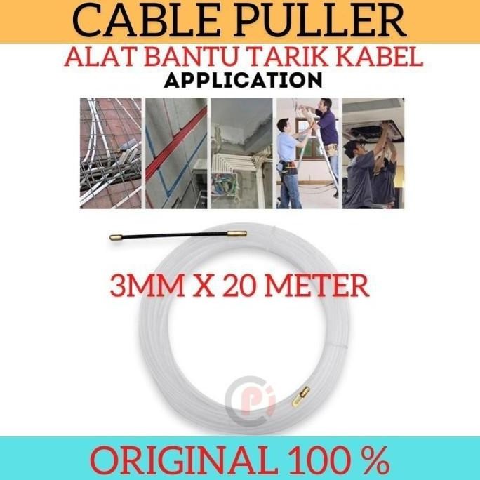 Alat Bantu Tarik Kabel / Pancingan Kabel Nylon Cable Puller 3Mm X 20M