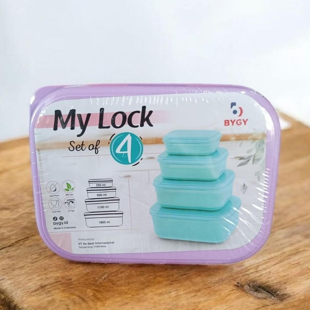 Hot Sale - Biggy My Lock Lunch Box Set Warna / Toples Kotak Wadah Makanan Susun