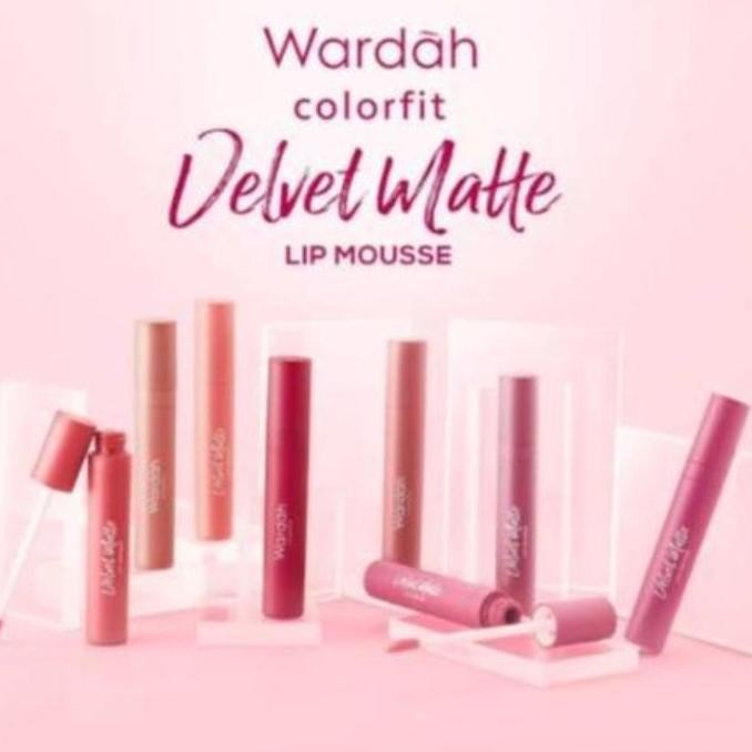 (WARNA BARU 09-14) WARDAH Colorfit Velvet Matte Lip Mousse 4gr Lipstick Gloss