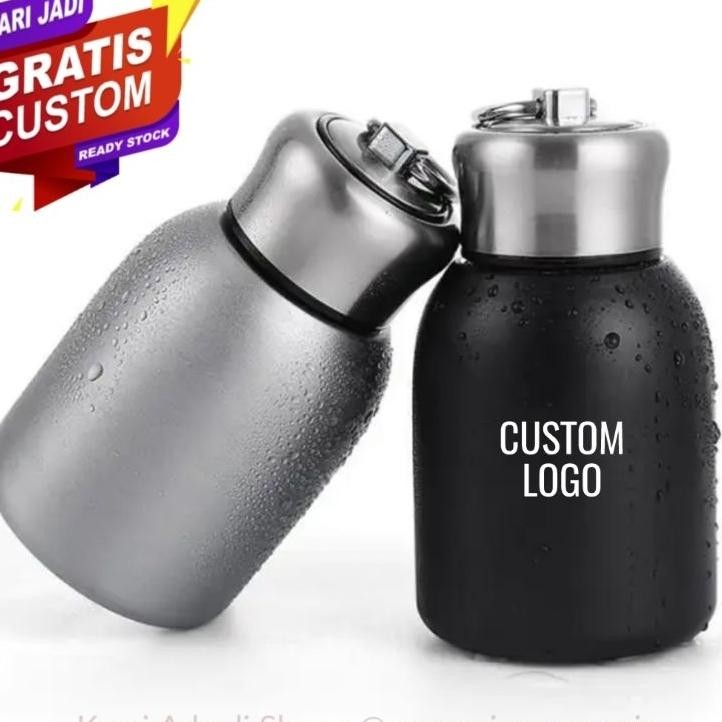 Tumbler Mini Coffee 280Ml Stainlees Steel Gratis Custom Nama Botol Air Minum Tahan Panas Dan Dingin 