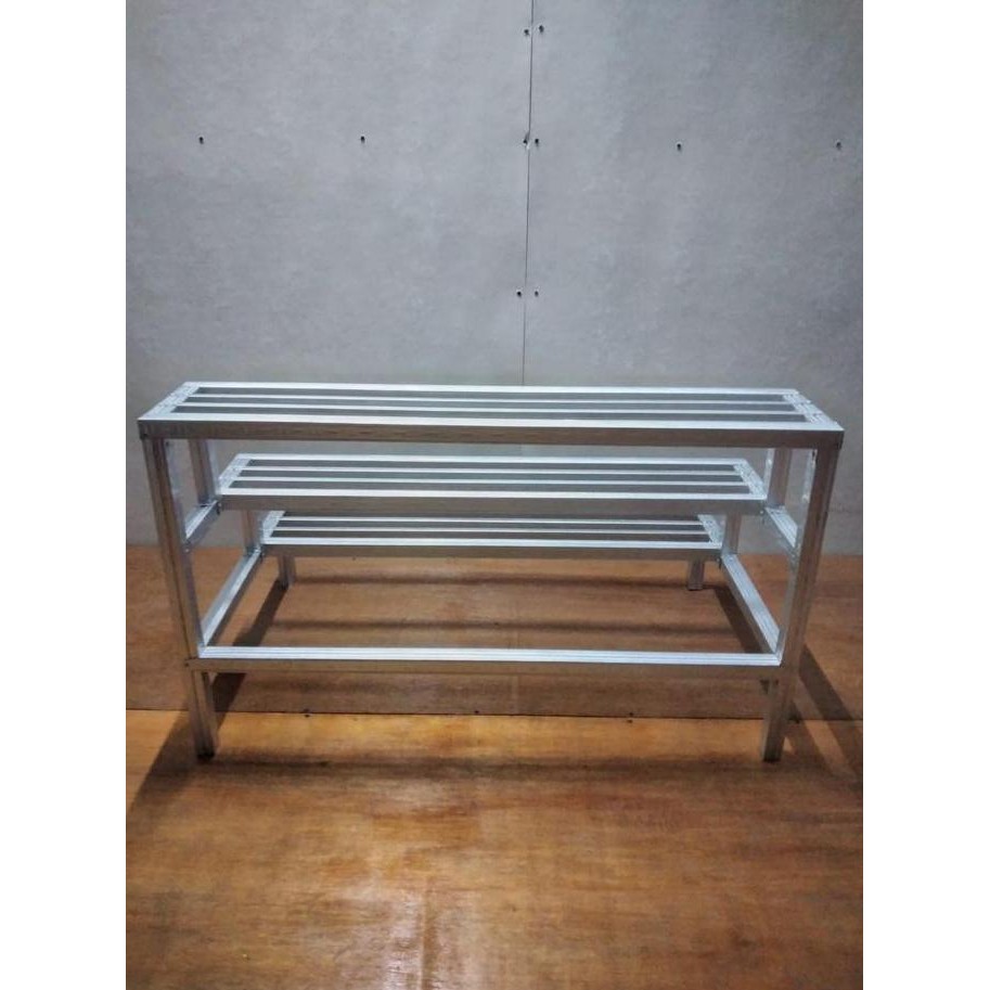 Stok Sj 3 Tingkat / 100 Cm / Rak Susun Pot Bunga Baja Ringan / Rak Pot Bunga