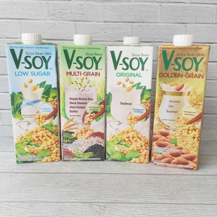 

V Soy Multrain 1Ml Susu Soya Kedelai Vegetarian Vegan