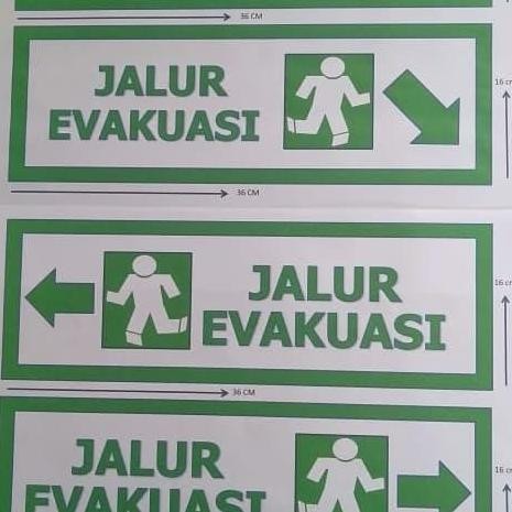 

Promo sticker jalur evakuasi fosfor custom COD