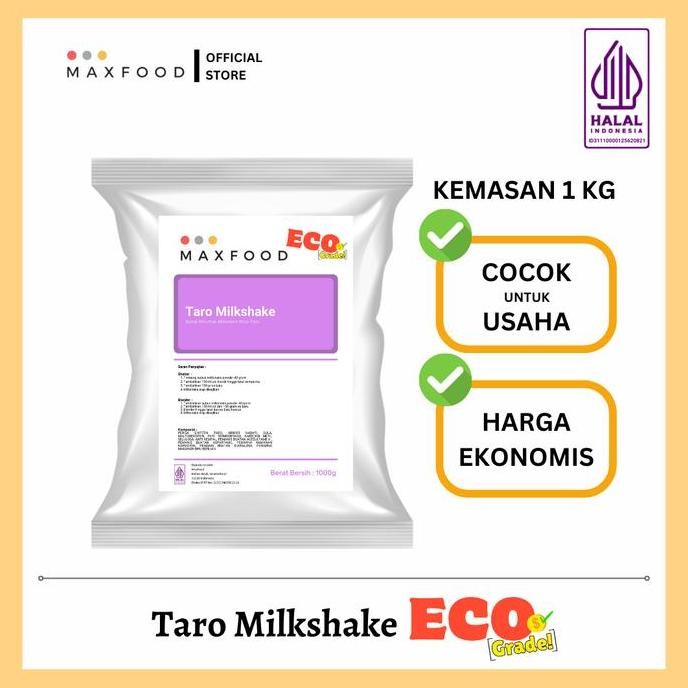 

Original MAXFOOD Taro Milkshake Powder 1kg | Bubuk Minuman Talas Ekonomis