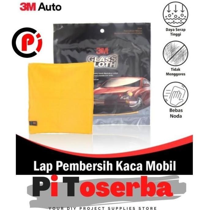 Original 3M Glass Cloth Kain Lap 2 Sisi Pembersih Kaca Mobil 37804