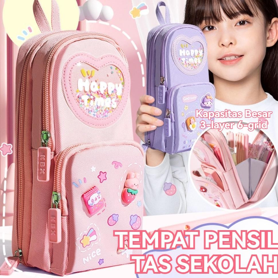 

Do86 3D Anak Tempat Pensil Kotak Pensil Anak Sekolah Pencil Case Hiasan Glitter Karakter Tas Lucu Perempuan Do86