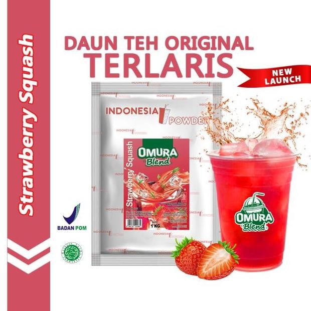 

Original Omura Bubuk Strawberry Squash 1kg - Minuman Serbuk Tanpa Susu Powder Drink
