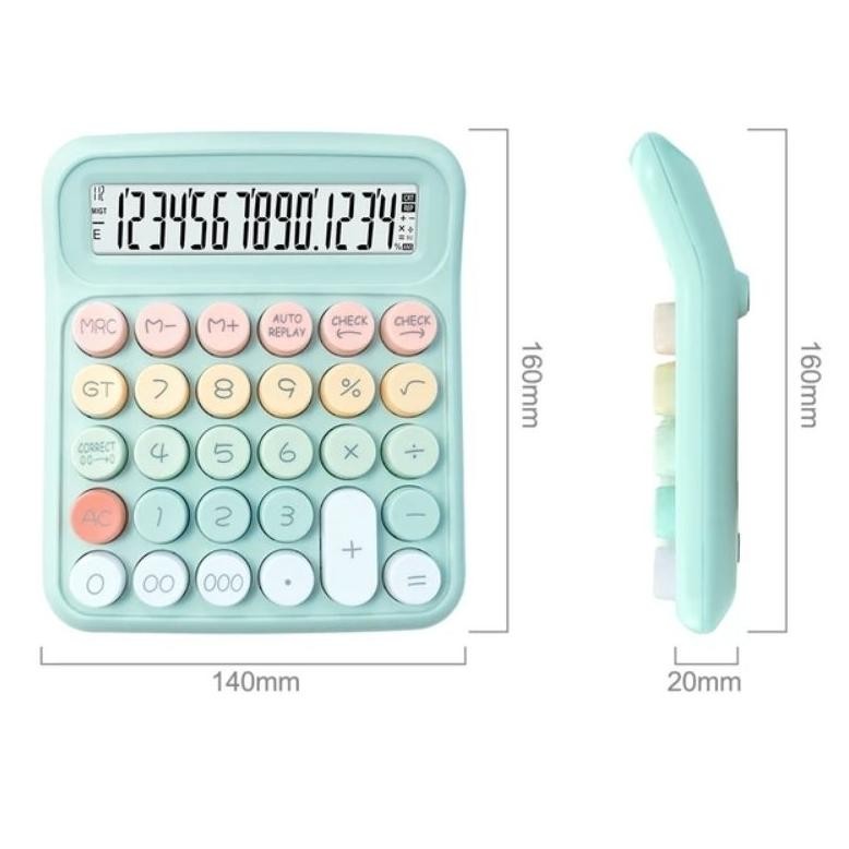 

Kalkulator 14 Digit Tombol Layar Besar Warna Warni Gradasi Kalkulator Lucu 14 Digit Angka Besar Type Kc 2034 RB2