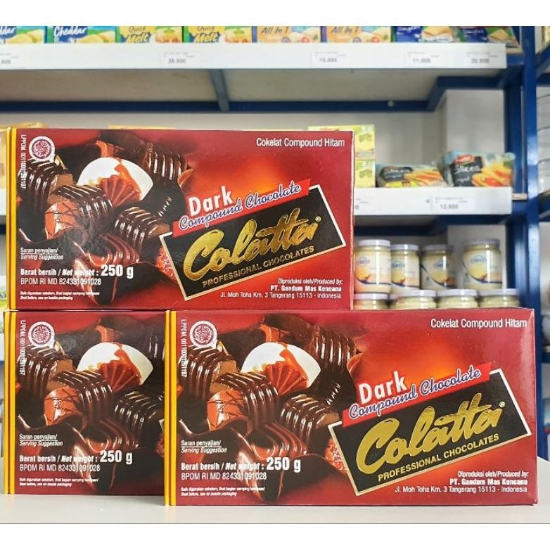 

Colatta Dark Compound Chocolate 250Gr / Coklat Colatta 250Gr / Coklat Dark Colatta 250Gr Nugi